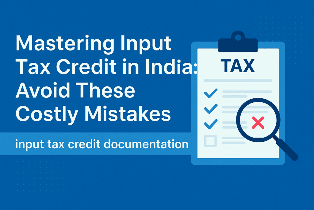 Input tax credit documentation in India